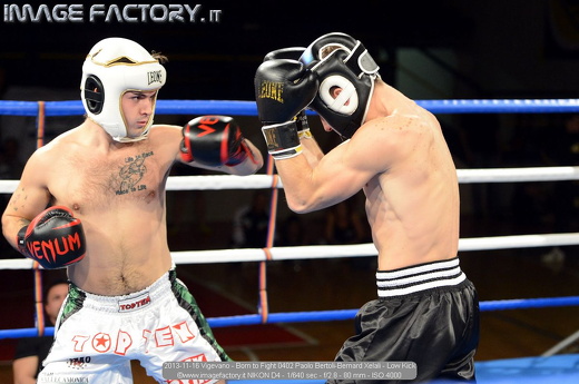 2013-11-16 Vigevano - Born to Fight 0402 Paolo Bertoli-Bernard Xelali - Low Kick